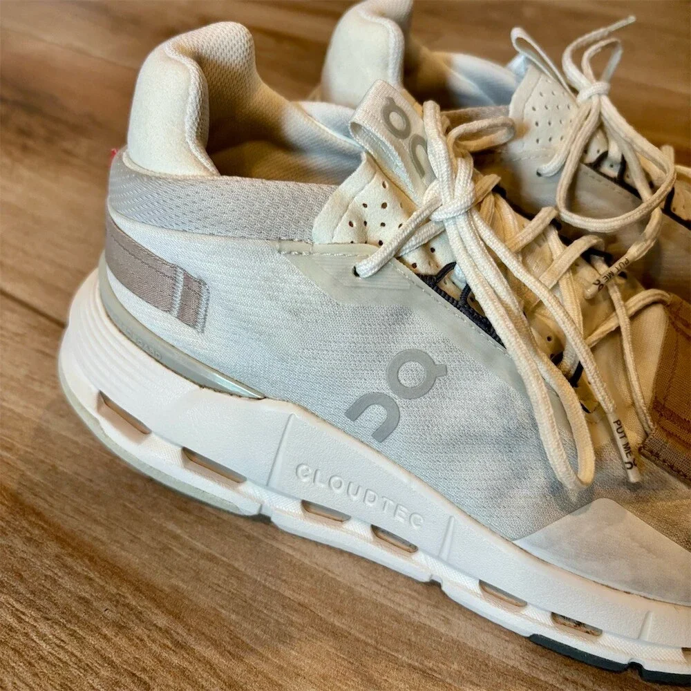 On Running Cloudnova 2 Sneakers Unisex Beige White Lace-Up Walking Gym